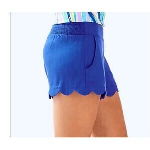 Lilly Pulitzer Women's Shorts Dahlia Scalloped Hem Blue size S